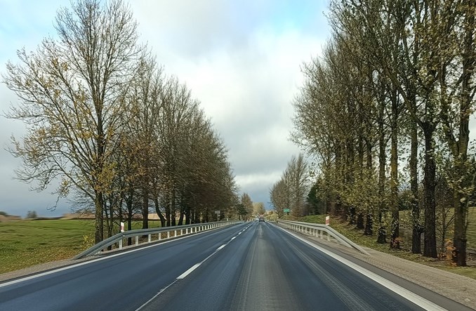 Droga nr 65 koło Olecka przebudowana 