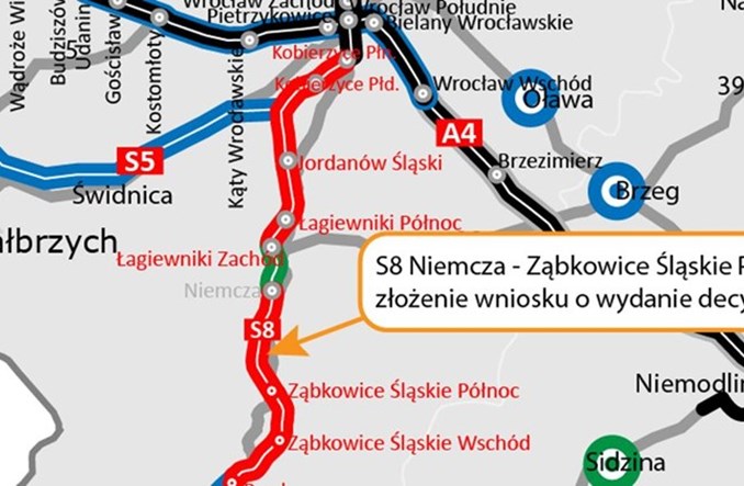 S8 Niemcza – Ząbkowice w kolejce po ZRID
