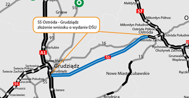 Wnioski o DŚU dla S5 Ostróda – Grudziądz