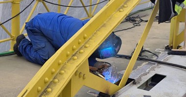 Budowa Mostu Zamkowego w Opolu pod namiotem