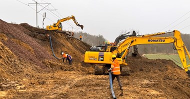Pociągi nie pojadą na trasie Giżycko-Korsze. Jest problem z nasypem 