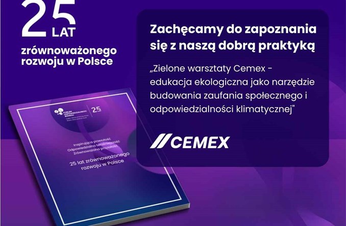 Działania Cemex Polska w jubileuszowej publikacji Forum Odpowiedzialnego Biznesu