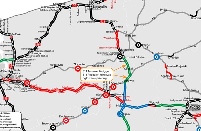 Szukają wykonawców dla S11 od Turowa do Jastrowia. Dwa odcinki w przetargu 