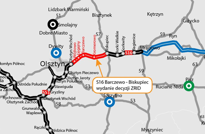 Można budować S16 Barczewo – Biskupiec