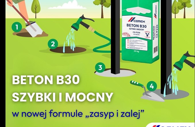 Cemex Polska wprowadza Beton B30 w nowej formule