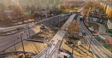 Rusza opóźniona budowa łódzkiej trasy tramwajowej na Broniewskiego (zdjęcia)