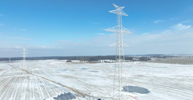 Fundamenty linii 400 kV Piła – Żydowo gotowe