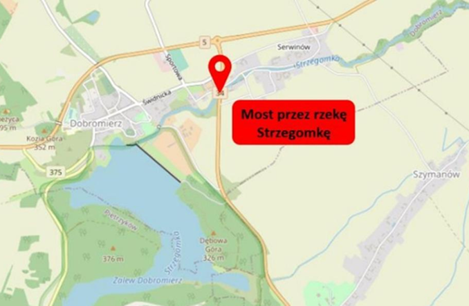 Dolnośląskie. Most nad Strzegomką zamknięty do września