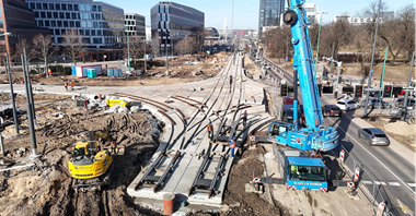 Poznań. Postępują prace na węźle Wierzbięcice