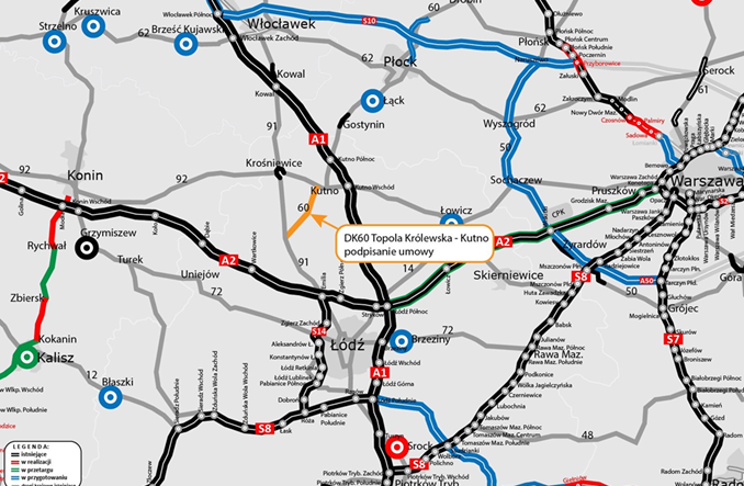 Strabag z kontraktem na rozbudowę DK60 pod Kutnem