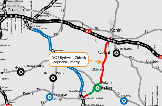 Wielkopolskie. Czwarta umowa na rozbudowę DK25
