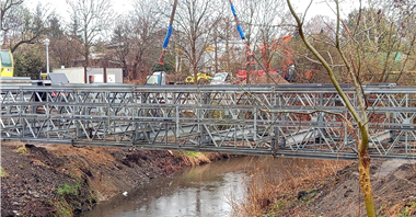 Tymczasowy most w Gliwicach  będzie gotowy w przyszłym miesiącu