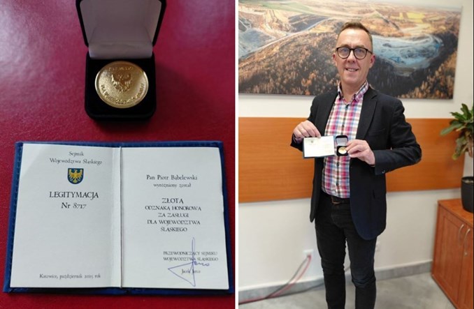 Dyrektor Cementowni Rudniki odznaczony przez Sejmik Województwa