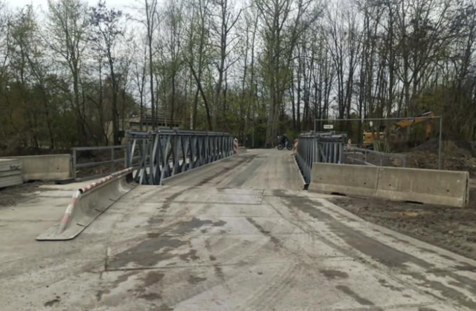 Gliwice. Most tymczasowy otwarty