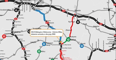Dwie jezdnie na DK-25. Jest pierwszy wniosek o ZRID 