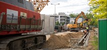 Trwają prace przy rozbudowie układu torowego stacji metra Kabaty 