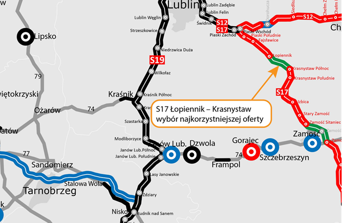 Polaqua najkorzystniejsza na S17 koło Krasnegostawu