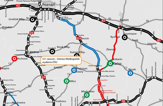 S11 Jarocin – Ostrów Wielkopolski ma zatwierdzony przebieg. Przetarg w tym roku