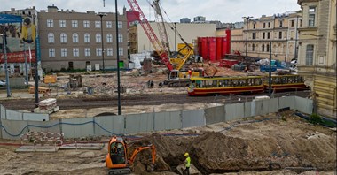 Udrożnienie ciągu Kościuszki – Zachodnia coraz bliżej. To efekt prac przy przystanku Łódź Śródmieście