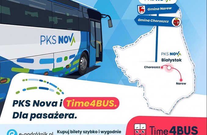 PKS Nova wdraża Time4BUS w gminach Choroszcz i Narew