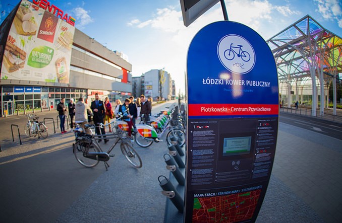 Łódzki Rower Publiczny: Pierwsza stacja ufundowana przez centrum handlowe