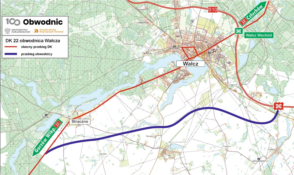 Wniosek o ZRID dla obwodnicy Wałcza złożony. Miesiąc przed terminem