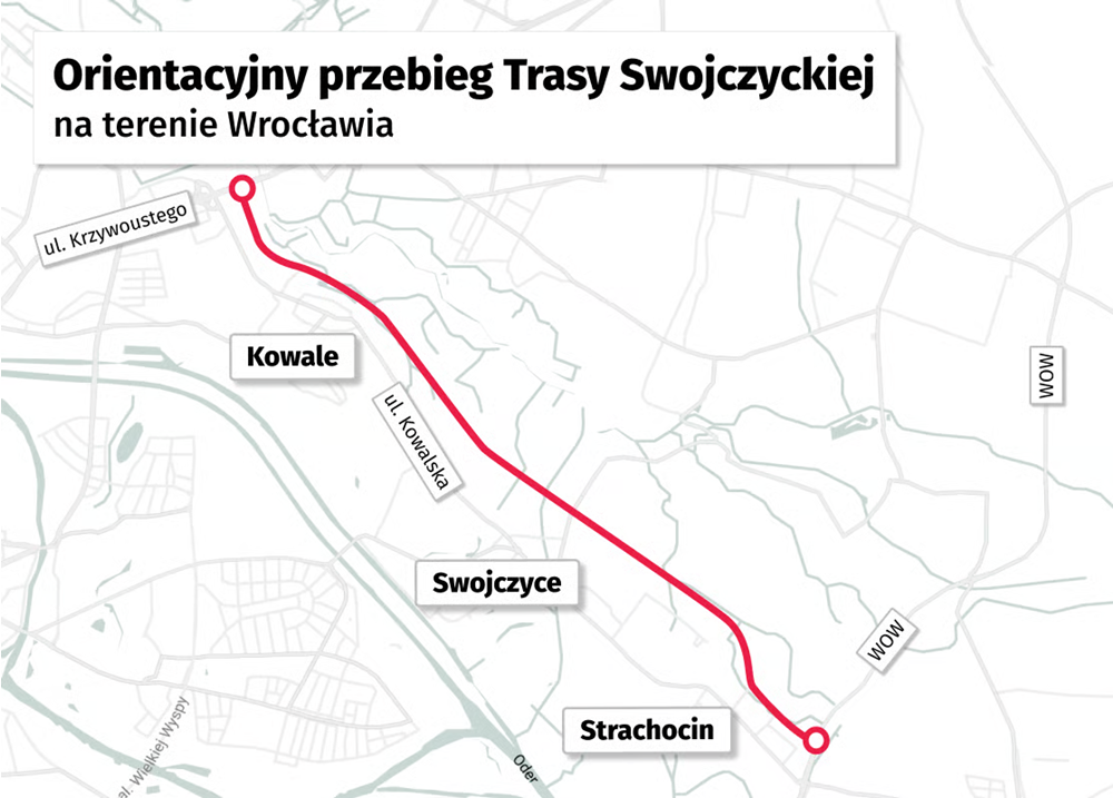 Trasa Swojczycka z przetargiem na studium korytarzowe