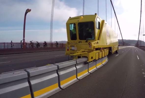 Dynamiczna zamiana pasa, czyli wielki suwak na moście Golden Gate