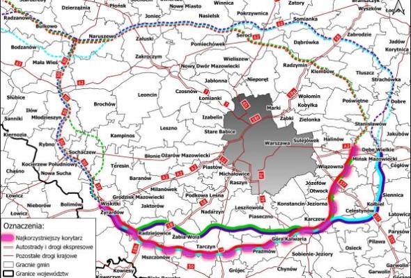 Autostradowa Obwodnica Aglomeracji Warszawskiej może mieć 98 km