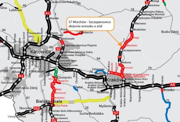 Jest wniosek na ZRID dla S7 Miechów – Szczepanowice