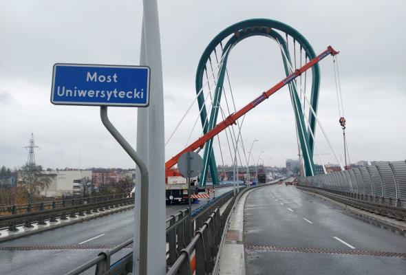 Bydgoszcz. Most Uniwersytecki jeszcze w styczniu