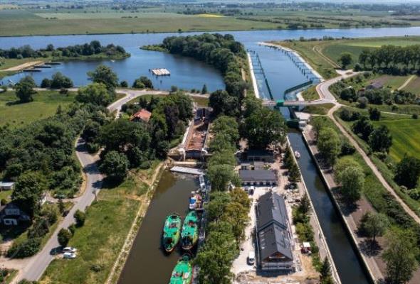 Stopień wodny Przegalina przebudowany