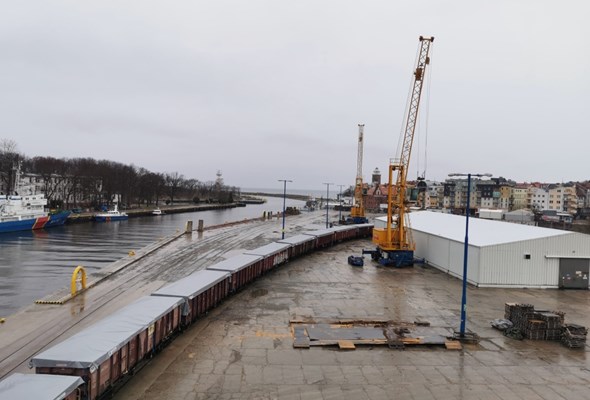Port w Kołobrzegu przyjął pociąg z ziarnem kukurydzy z Ukrainy