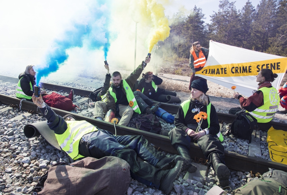 Greenpeace blokuje kolejowe transporty węgla w Finlandii