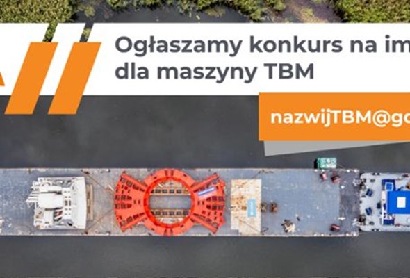 Tarcza która wydrąży tunel S19 płynie do Polski. Można ją nazwać