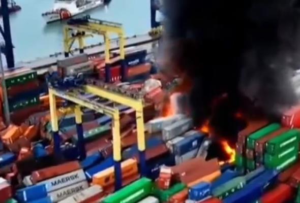 Płonie port Iskenderun w Turcji. Skutki trzęsienia ziemi dla infrastruktury