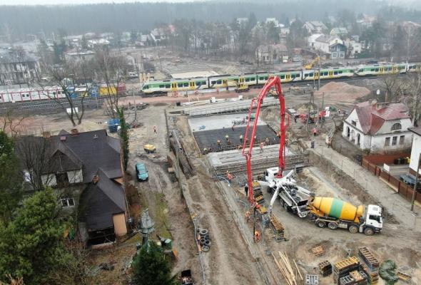W Sulejówku jest już gotowa konstrukcja tunelu pod torami 