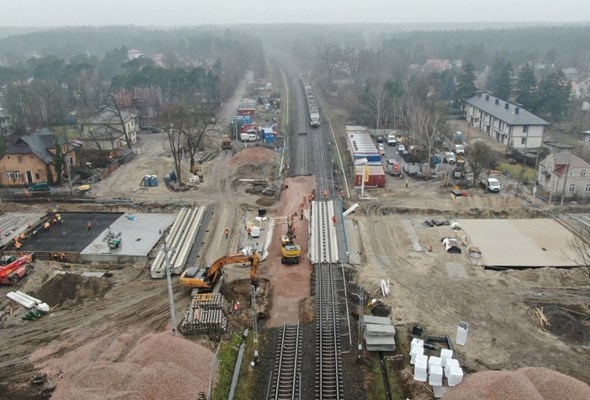 W Sulejówku jest już gotowa konstrukcja tunelu pod torami 