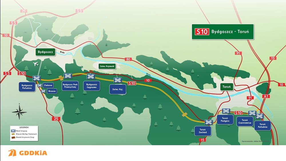 S10 Bydgoszcz – Toruń. Dwa odcinki w budowie, dwa czekają na ZRID
