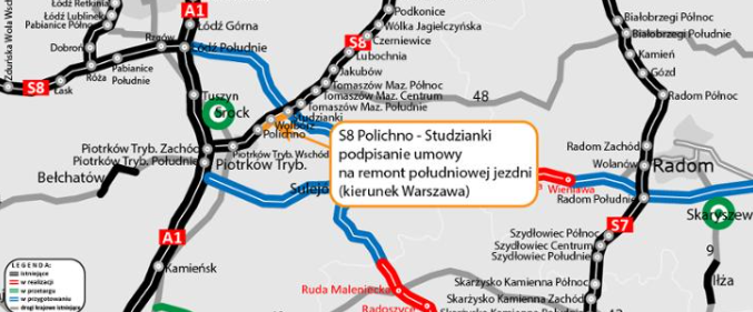 S8 Łódź - Warszawa. Strabag wyremontuje najstarszy odcinek