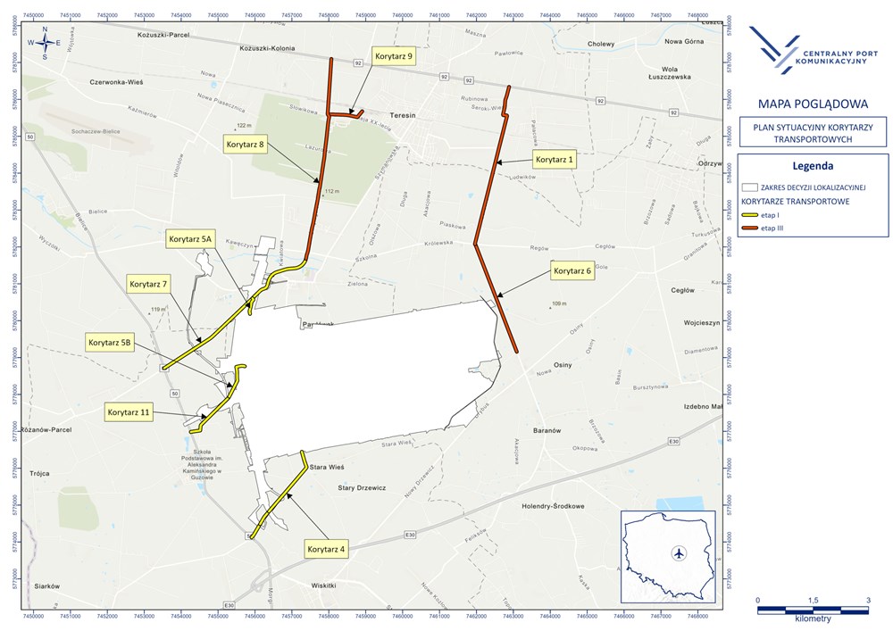 CPK. Sześć ofert na budowę dojazdów na plac budowy w etapie III