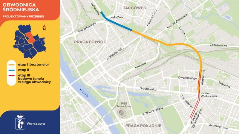 Warszawa. Oferty na obwodnicę śródmiejską poza budżetem