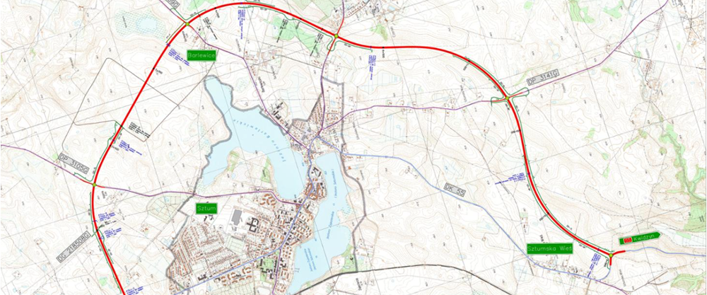 Obwodnica Sztumu zaprojektowana