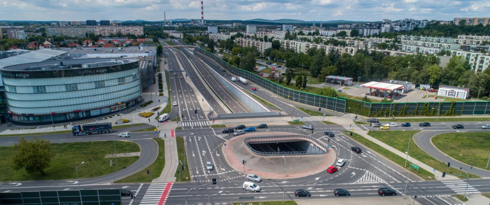 S74. Wizualizacja przejazdu przez Kielce