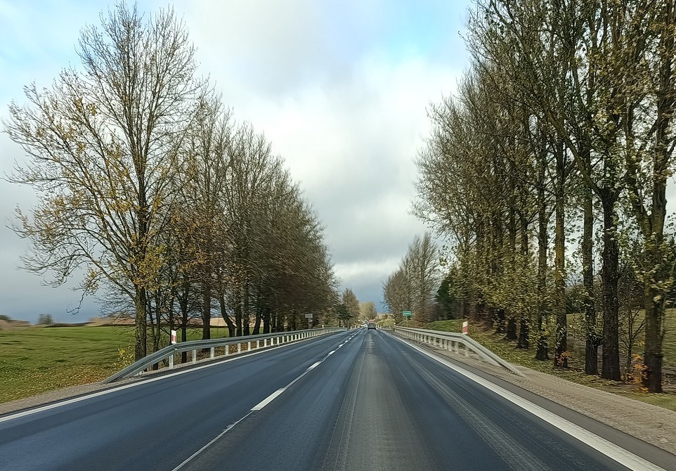 Droga nr 65 koło Olecka przebudowana