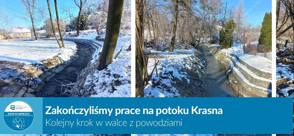 Wody Polskie w Gliwicach zakończyły ostatni etap zadania na potoku 