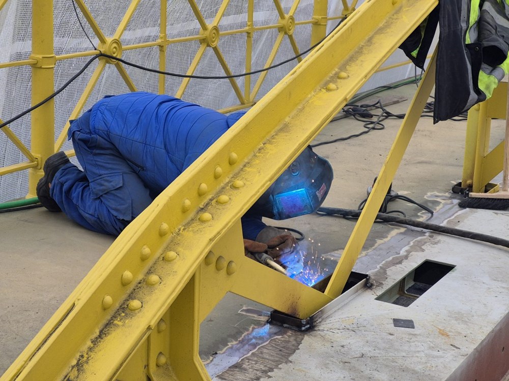 Budowa Mostu Zamkowego w Opolu pod namiotem