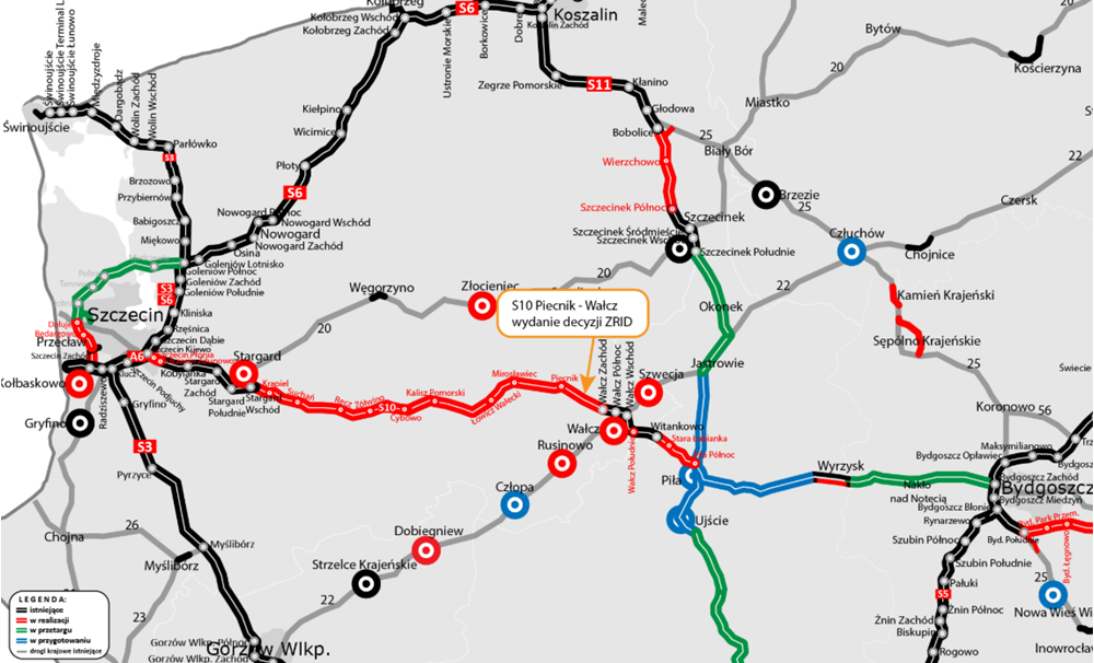 Można budować trzeci odcinek S10 w zachodniopomorskim