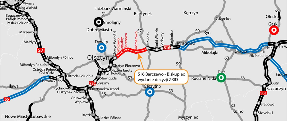 Można budować S16 Barczewo – Biskupiec