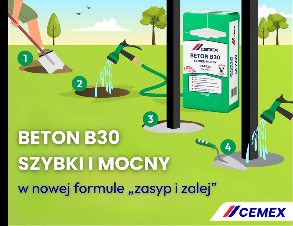 Cemex Polska wprowadza Beton B30 w nowej formule